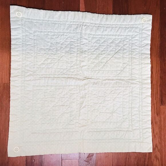 Vintage Handmade Hand Quilted Sampler Wall Hanging, Tabletop Pastel 19.5x19.5" - Picture 6 of 6